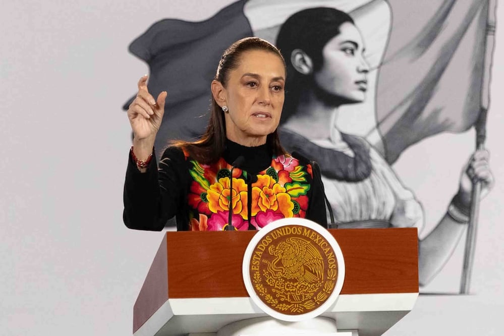 La presidenta Claudia Sheinbaum durante su conferencia matutina desde Palacio Nacional. Foto: Agencia EL UNIVERSAL/Yaretzy Osnaya/RDB.