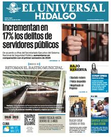 Portada El Universal Hidalgo 23/07/25