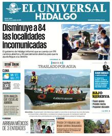 Portada El Universal Hidalgo 17/10/25