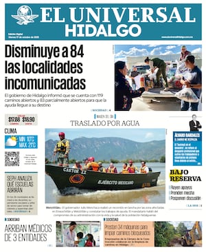 Portada El Universal Hidalgo 171025
