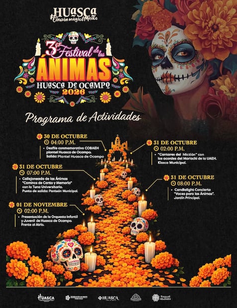Huasca alista Festival de las Ánimas con música, leyendas y recorridos nocturnos | Cortesía: Turismo Hidalgo