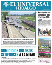 Portada El Universal Hidalgo 9/9/26