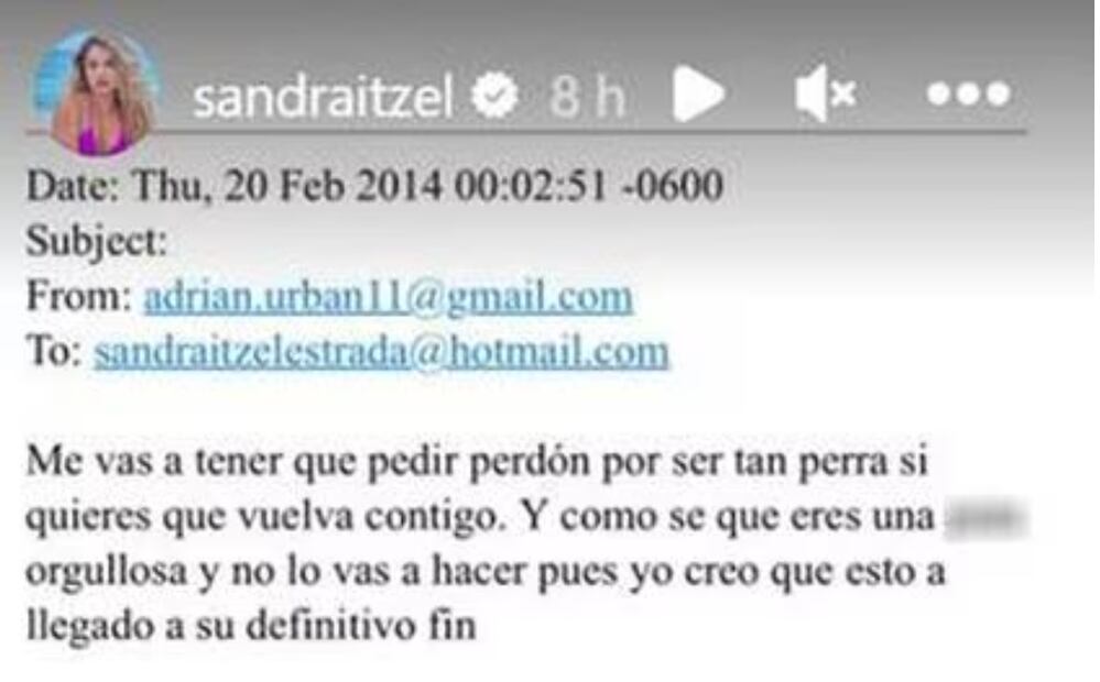 La actriz de Tulancingo, Sandra Itzel, acusa a su exesposo de maltrato | Instagram