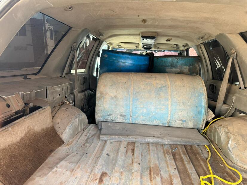 Aseguran un vehículo y 540 litros de hidrocarburo en Tulancingo | Foto: Especial